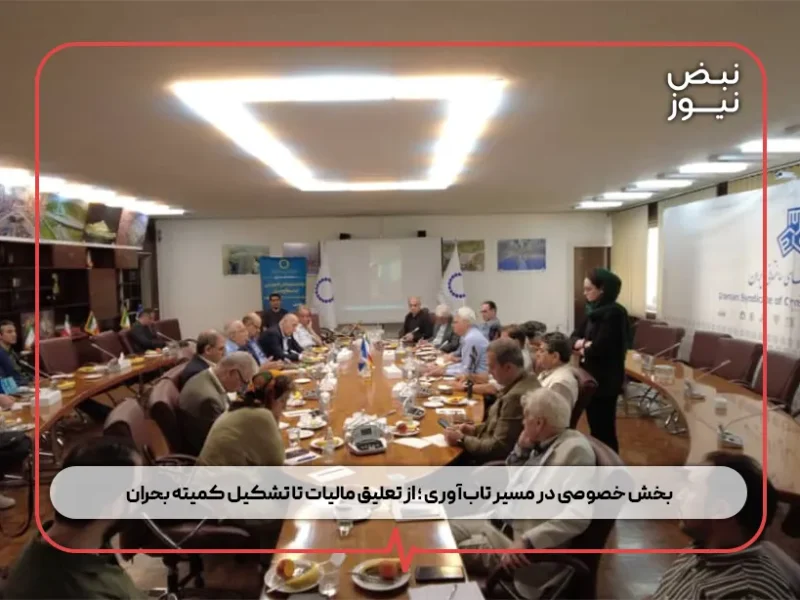 بخش خصوصی در مسیر تاب‌ آوری ؛ از تعلیق مالیات تا تشکیل کمیته بحران